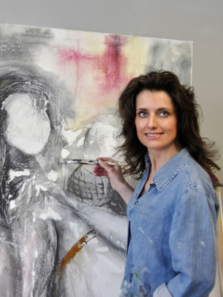 Beate Schneck im Atelier
